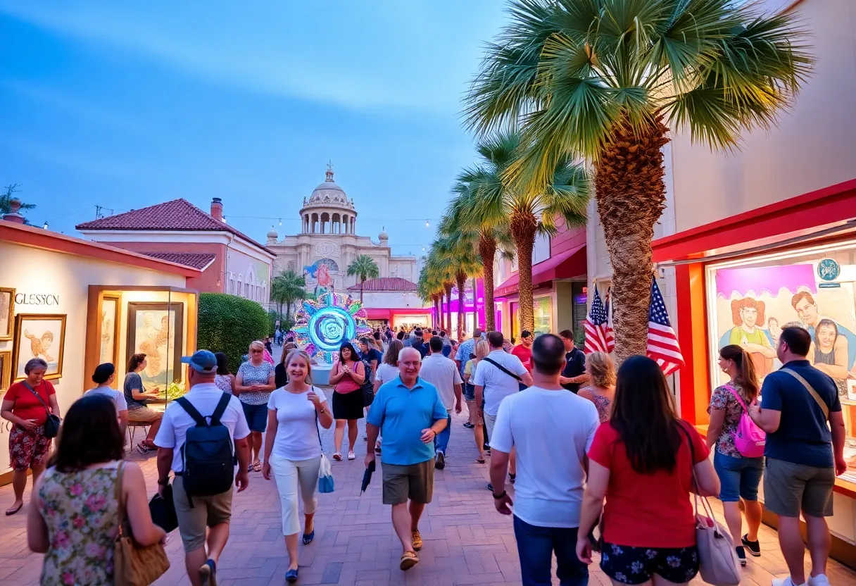 Visitors enjoying Free Museum Day in St. Petersburg, Florida