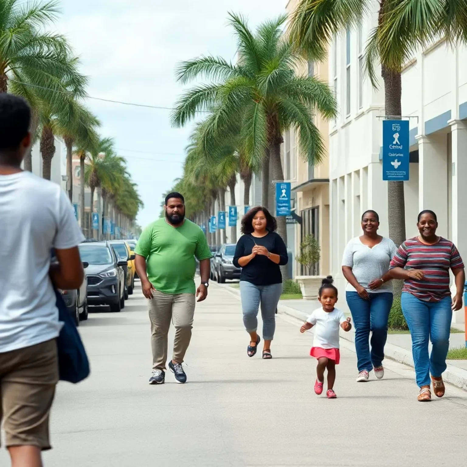 Community members in Tampa, Florida enjoying a sunny day without firearms.