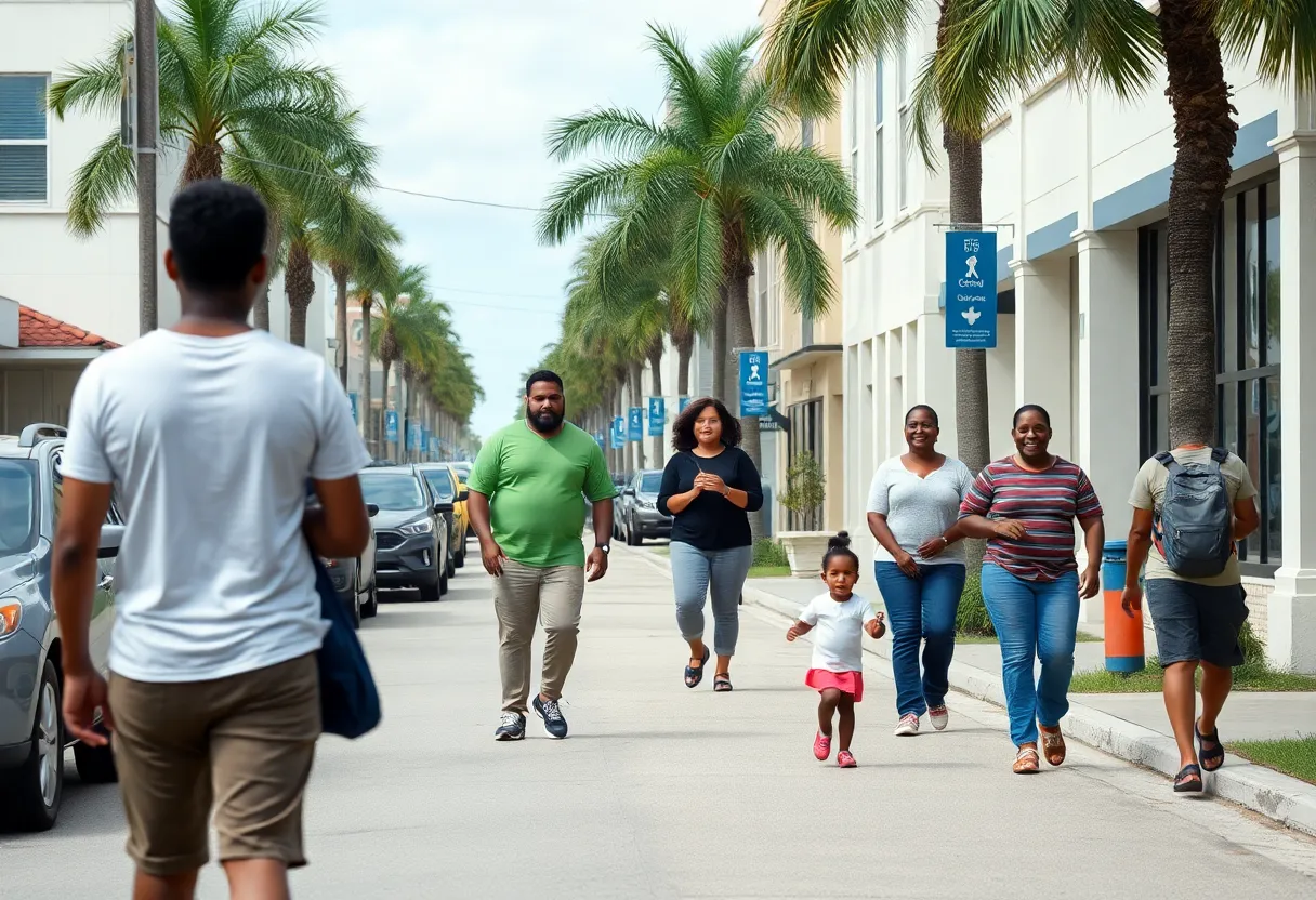 Community members in Tampa, Florida enjoying a sunny day without firearms.