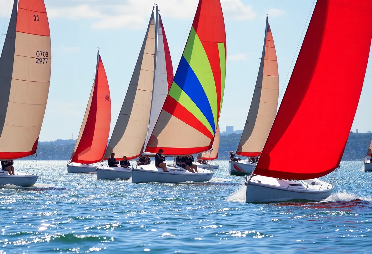 USF sailing team competing in a regatta