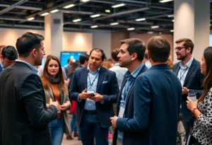 Participants engaging in discussions at the AI Salon St. Petersburg event.