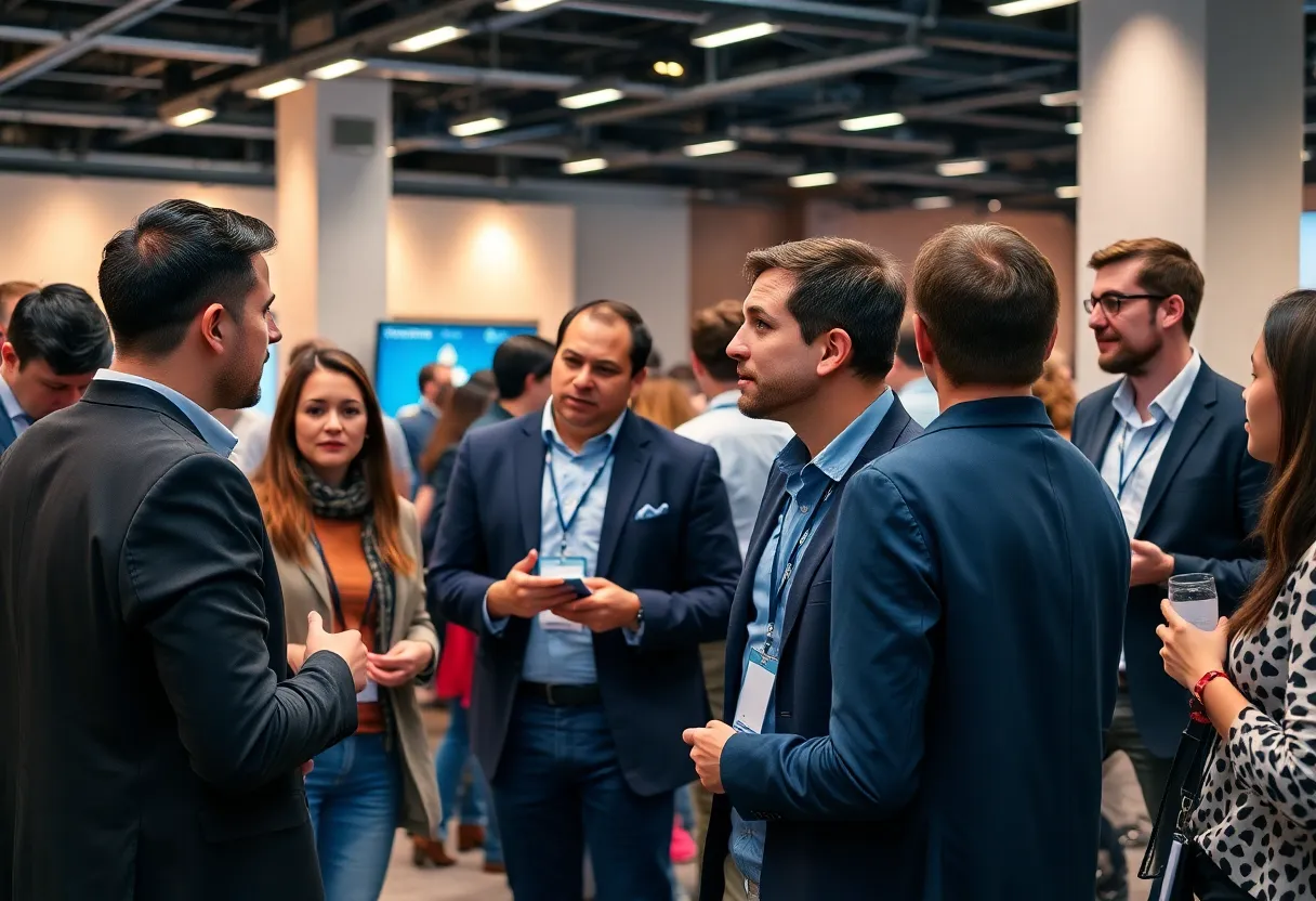 Participants engaging in discussions at the AI Salon St. Petersburg event.