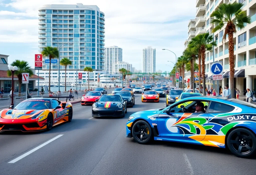 Race cars at Firestone Grand Prix in St. Petersburg