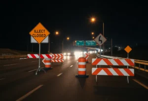 Detour signs during I-175 construction in St. Petersburg