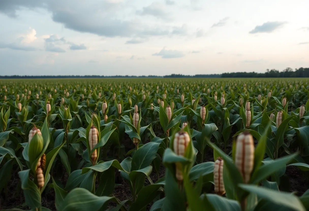 Peanut field in Levy County, Florida