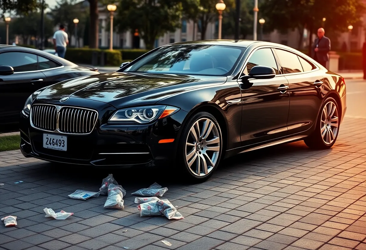 Luxury car associated with drug-related arrest