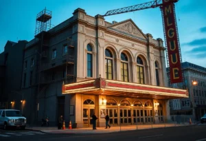 Renovation work being carried out at the historic Palladium Theater