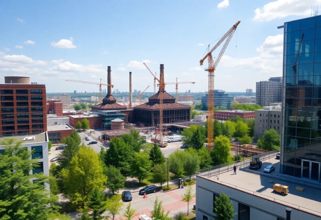 Construction and redevelopment taking place in the Historic Gas Plant District, St. Petersburg
