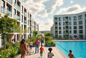 Rendering of Sky Town affordable housing project in St. Petersburg