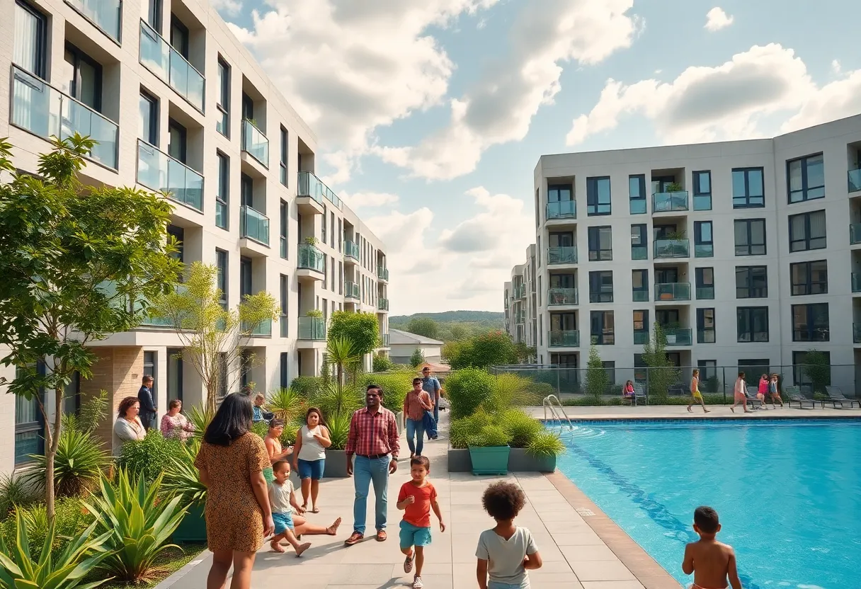 Rendering of Sky Town affordable housing project in St. Petersburg