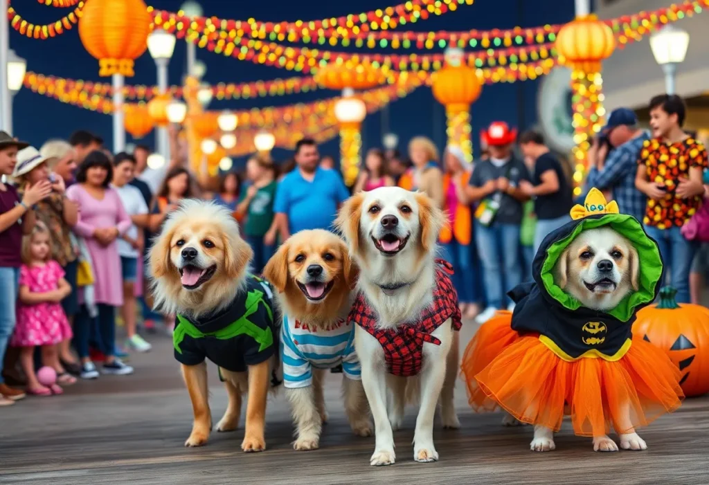 Dogs in Halloween costumes at the St. Pete Dog Parade