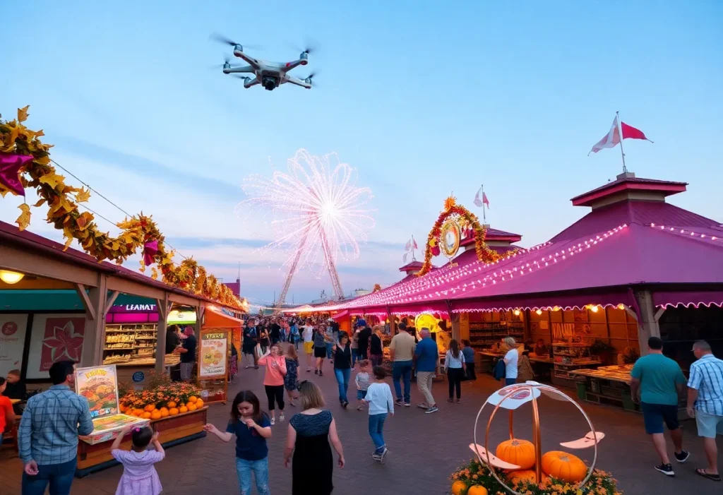 Families enjoying activities at the St. Pete Pier fall festival