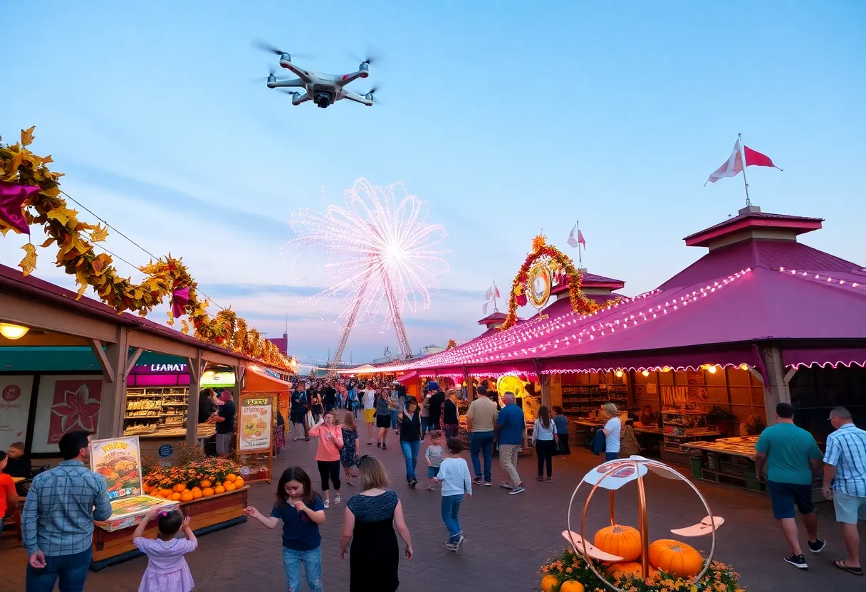 Families enjoying activities at the St. Pete Pier fall festival