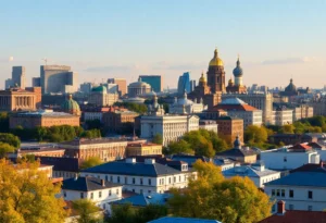 Skyline of St. Petersburg showcasing the cityscape