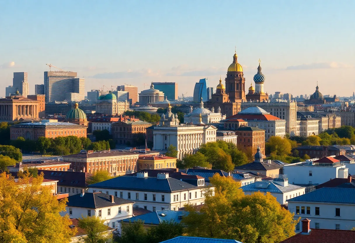 Skyline of St. Petersburg showcasing the cityscape