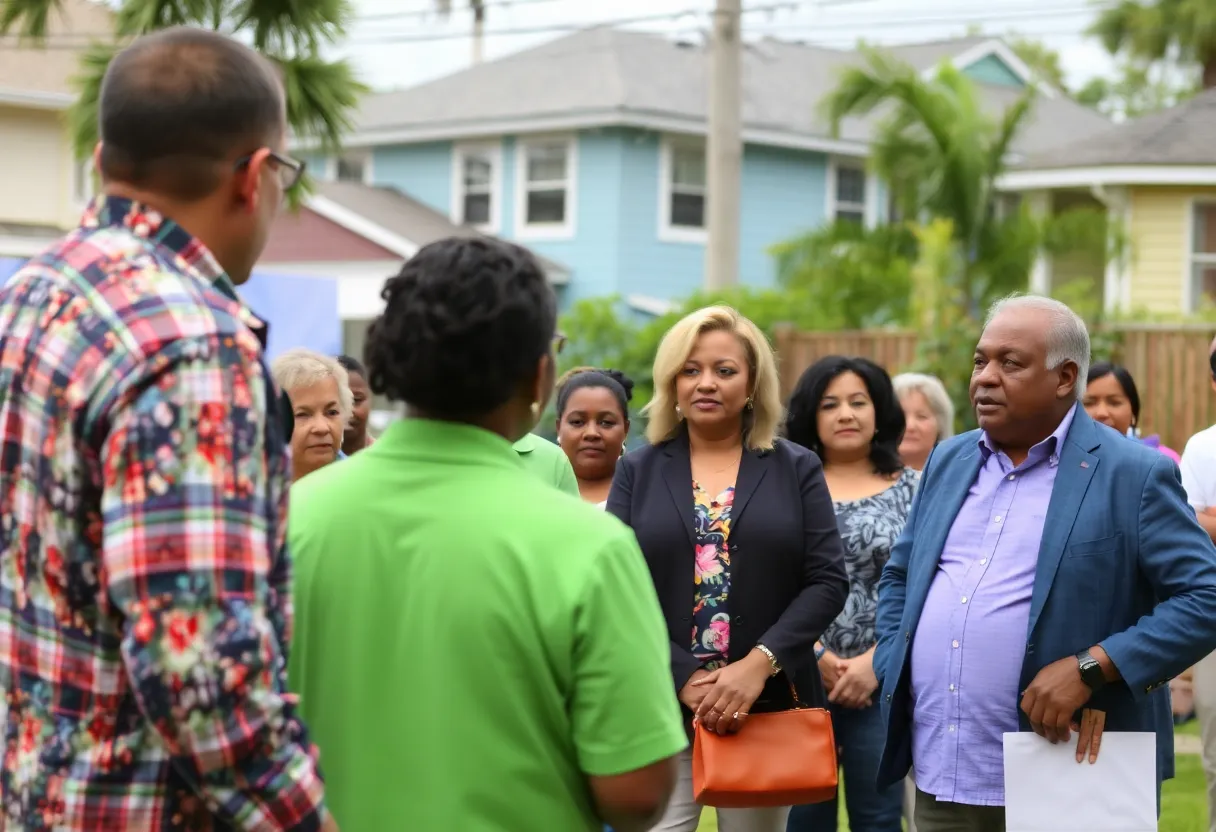 Community meeting regarding hurricane recovery initiatives in St. Petersburg.