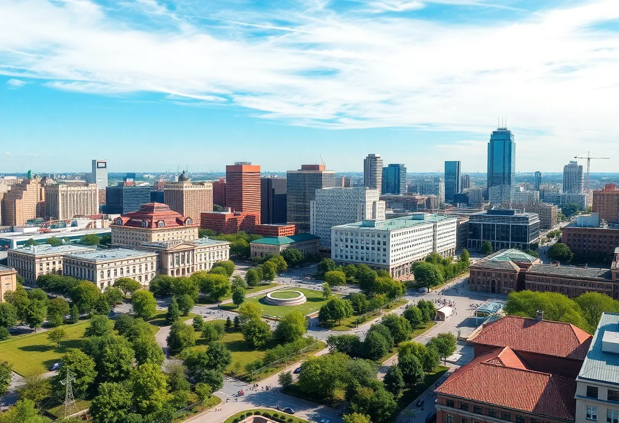 An artistic representation of St. Petersburg's Gas Plant District redevelopment project.
