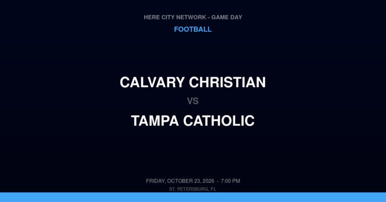 Calvary Christian 17, Tampa Catholic 20