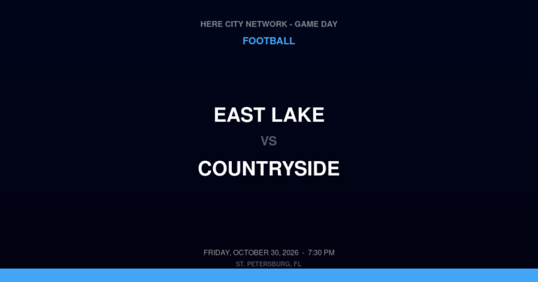 East Lake vs. Countryside — Football Game Day — Clearwater, FL — Oct 30, 2026