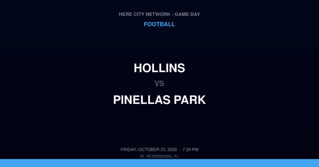 Hollins vs. Pinellas Park — Football Game Day — Largo, FL — Oct 23, 2026