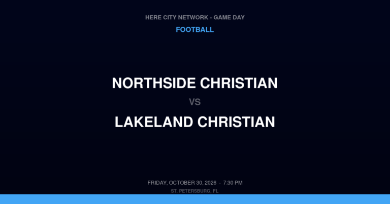 Northside Christian vs. Lakeland Christian — Football Game Day — Lakeland, FL — Oct 30, 2026