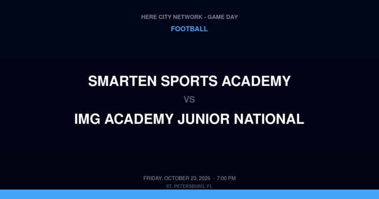 SmartEn Sports Academy vs. IMG Academy Junior National — Football Game Day — Bradenton, FL — Oct 23, 2026